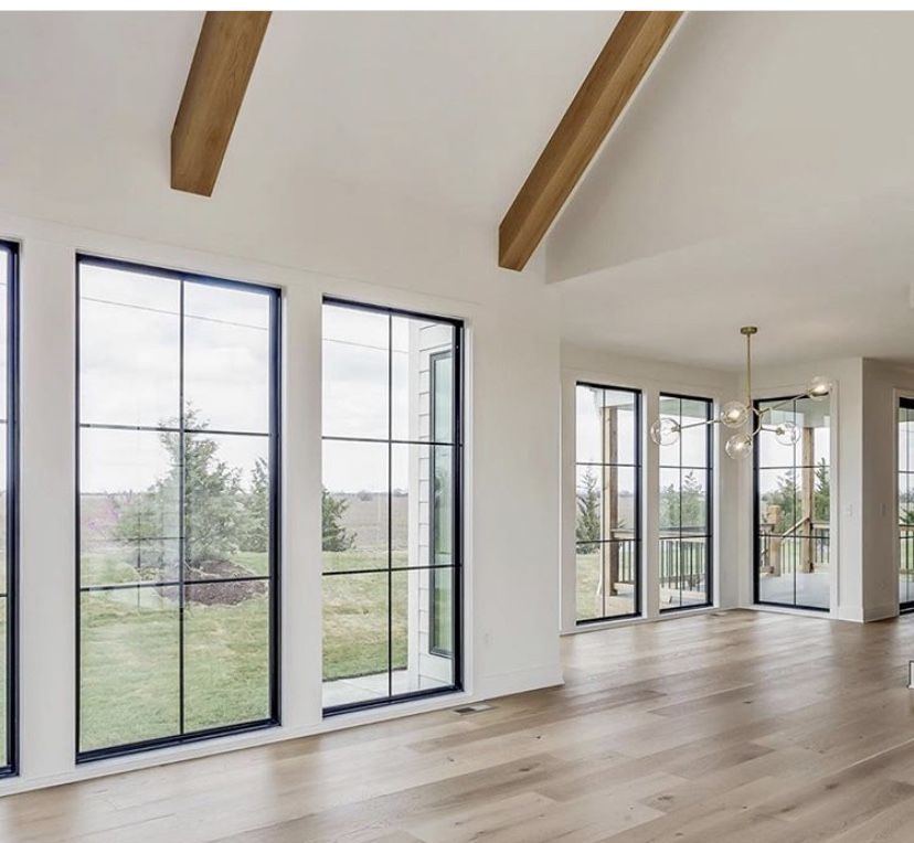 Black frame impact windows in Rockledge FL by ELSO Contracting