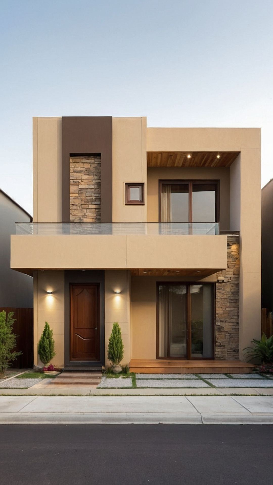 Modern exterior with stone accent in Rockledge FL by ELSO Contracting