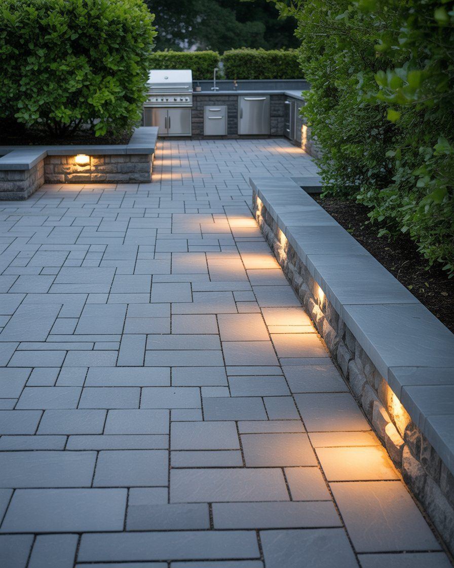 Paver patio with outdoor kitchen in Rockledge FL by ELSO Contracting