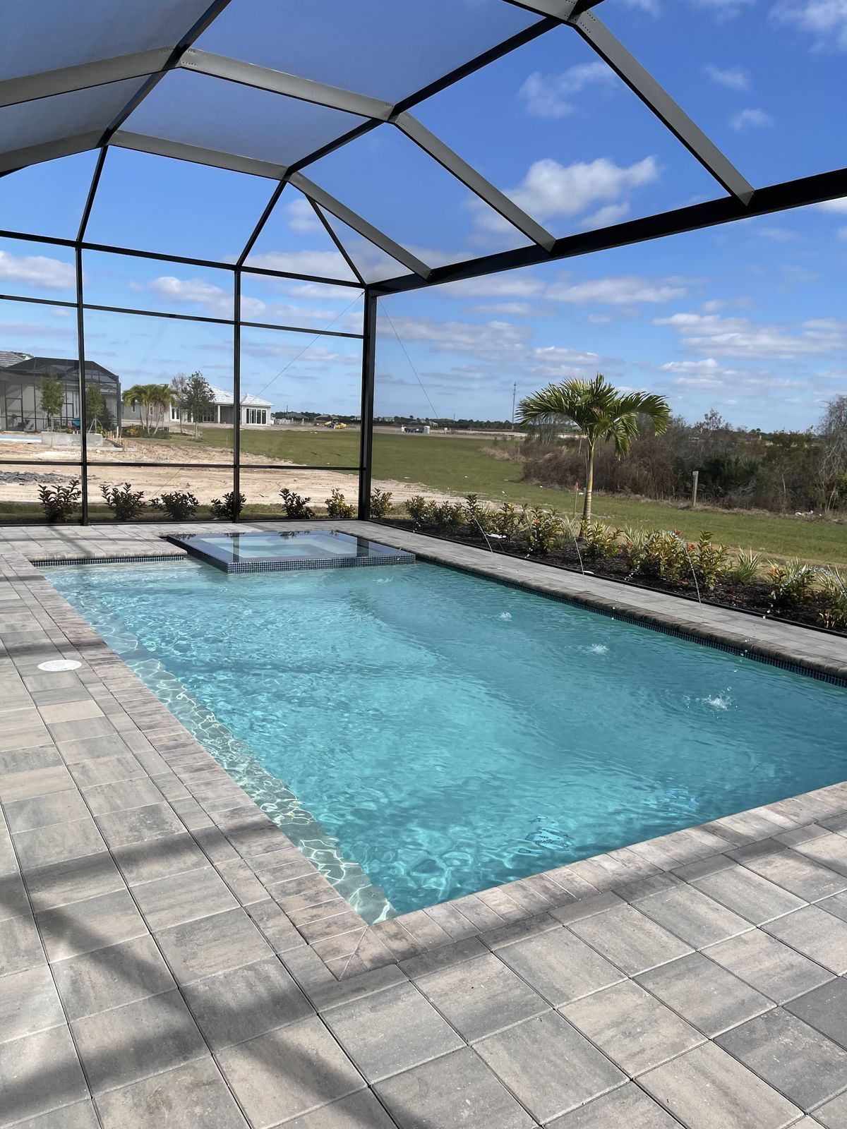 New construction pool enclosure in Rockledge FL by ELSO Contracting